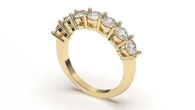 elmaslar sonsuzluk 7 taşlar yüzük takı elmas yazdırılabilir mücevher 3d platin altın moda parlak gümüş düğün sterlin parmak sevgili yüzükler 3d print model - Mito3D