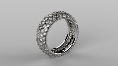diamonds eternity rings jewelry diamond love 14k 3dm 750 cad female gem gold jewel keyshot platinum printable ring silver wedding woman 3d print model - Mito3D