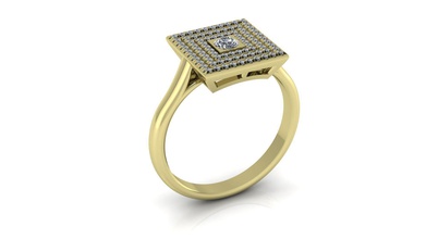 los diamantes de oro anillo compromiso la joyería allanar cornamenta centro piedra las gemas joya el diamante piedras anillos cuarzos plata imprimible sterling 3d print model - Mito3D
