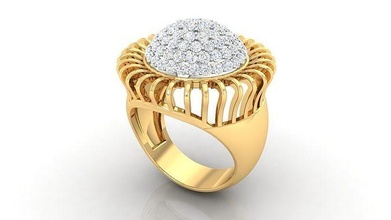 diamanten schmuck cocktail ring ringe solitär sterling diamant platin hochzeit engagement druckbar gold band silber juwel mode 3d print model - Mito3D