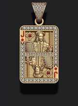 les diamants jack en jouant la carte de pendentif bijoux bureau reine le roi poker casino roulette jeu panier kard diamant or d'argent pont ace pari 21 pendentifs 3d print model - Mito3D