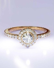 diamonds ring jewelry gem precious luxury gold diamond rings 3d print model - Mito3D