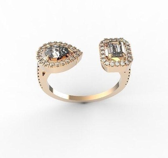 diamonds ring gold jewelry diamond wedding gift 3d model free bay brilliant platinum messica rings 3d print model - Mito3D