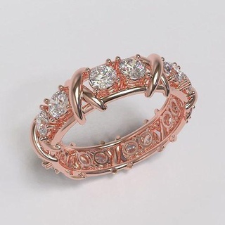 diamonds ring jewelry fashion gem gold silver diamond rings printable jewellery jewel 3d print model - Mito3D