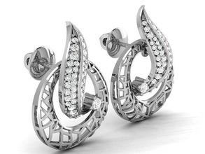 diamants femmes boucles d'oreilles bijoux diamant femelle imprimable goujat exclusif or boucle d'oreille mode brillant cadeau gemme 3dm stl Humain godille tête 3d print model - Mito3D