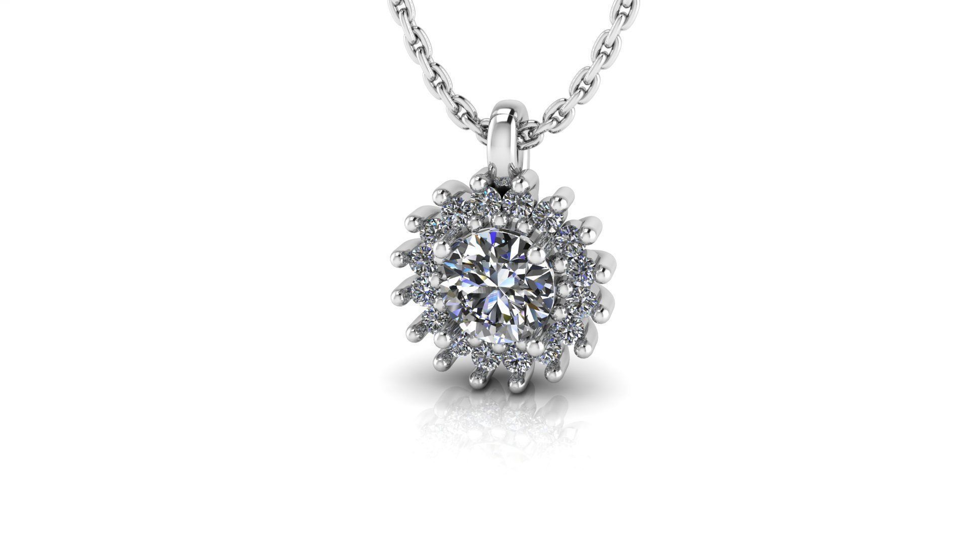 diana style diamants pendentif bijoux or les pierres précieuses le diamant coupures classique pendentifs joyau imprimable brillant d'argent collier la livre sterling saphir 3D print model - Mito3D