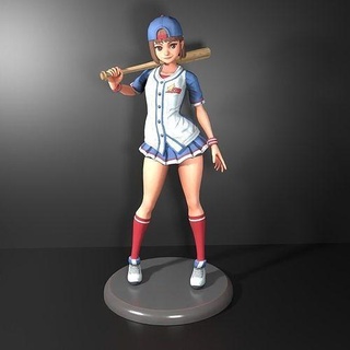 diane choque homerunclash hc personagem beisebol bastão arte mulher esculturas menina jogos brinquedos 3d print model - Mito3D