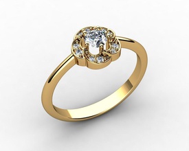 dianond ring Hochzeit Schmuck gold diamond engagement Diamant-ring Ringe 3d print model - Mito3D