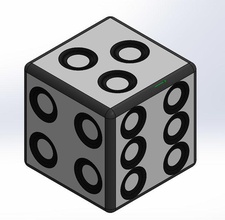 dé cube isolé la boîte symbole d'affaires illustration jeu de près en gros plan blanc signe risque chance scientifique chimie jeux les jouets 3d print model - Mito3D