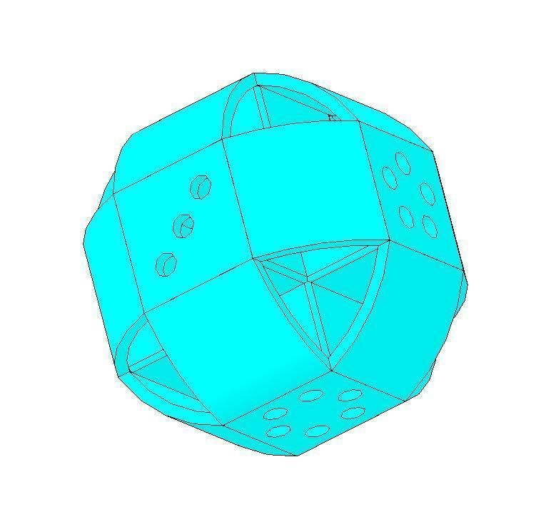 dice games-toys game polygon chance luck art home gift present accessory gadget keychains artchallenge games toys 3D print model - Mito3D