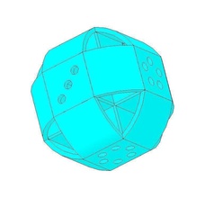 dice games-toys game polygon chance luck art home gift present accessory gadget keychains artchallenge games toys 3d print model - Mito3D