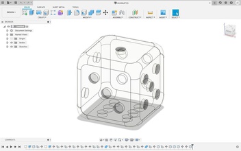 dé 3d imprimable texturé cube Plastique Jeux jouets 3d print model - Mito3D