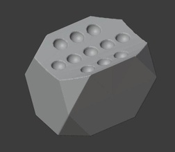 dice 3d printready model square shape geometric cube art design retro poker games toys 3d print model - Mito3D