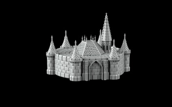 dados caso bainha suporte castelo fada disney d20d6 caixa princesas bravo gótico cobertura cubo jogando jogos rpg função mestre conto brinquedos 3d print model - Mito3D