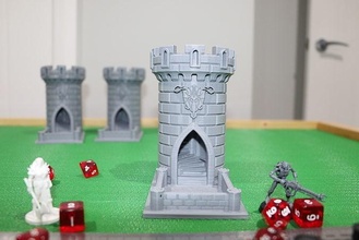 zar kule kalamar castle 15cm uzun boylu rulo merdiven kale dnd ejderha hidra oyunlar fantezi minyatür d20 senaryo kurt zindan zindanlar oyuncaklar ahtapot dokunaç yazı tahtası 3d print model - Mito3D
