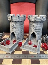 dice tower - wolf castle 15cm tall roll staircase dnd scripts games fantasy miniature d20 scenario scenic modular dungeon dungeons toys 3d print model - Mito3D