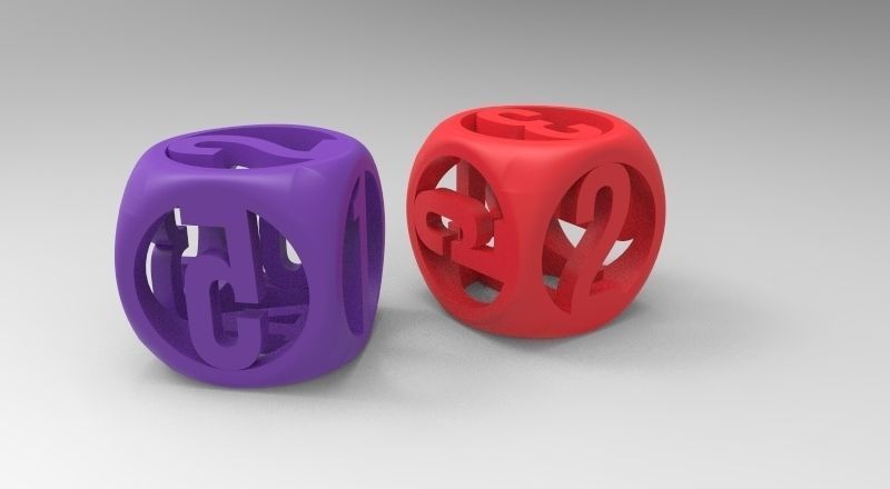 corta en cuadritos juegos-juguetes los dados 3dprint juego de casino juegos juguetes 3D print model - Mito3D
