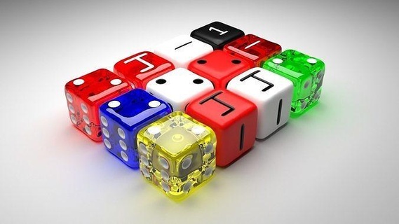 dés ensemble 6 bordé dé rouge casino chance jeux d'argent loisir jouer Jeu cube nombre Vegas amusement chanceux jeter gagner pari Jeux jouets 3d print model - Mito3D