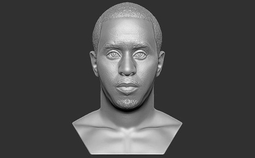 diddy büst 3d baskı hazır stl obj biçimleri Sean taraklar kötü şöhretli büyük biggie rapçı şöhret tanınmış Eminem Jay meraklı dogg dre Doğu sahil Kanye batı Sanat heykeller 3d print model - Mito3D