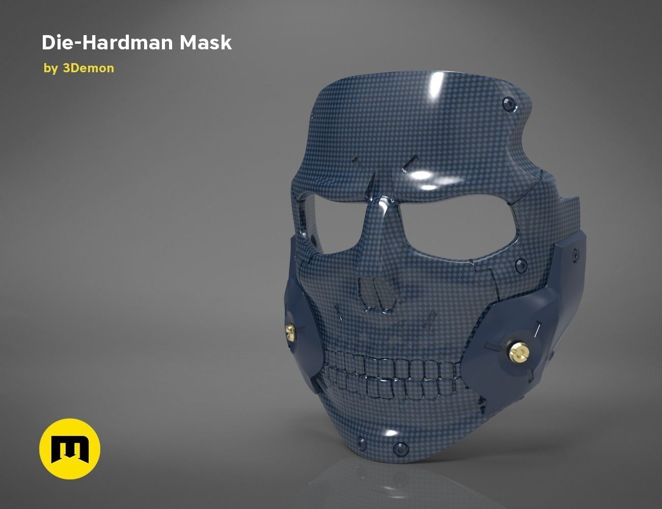 die hardman masque mort échouage ponts personnage cosplay costume mourir homme dur durmann haute humain obj playstation soutenir ps4 crâne stl jenkins ludens jeux jouets jeu accessoires 3D print model - Mito3D