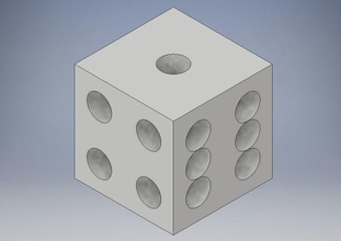 die or dice stl cube playing games toys 3d print model - Mito3D