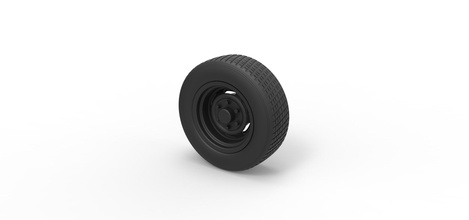 diecast car wheel 2 hobby-diy tire part vehicle toy hobby diy automotive 3d print model - Mito3D