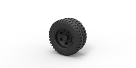 fundido a presión de doble rueda camión viejo hobby-diy la los neumáticos parte coche vehículo edad juguete hobby diy afición bricolaje automoción 3d print model - Mito3D