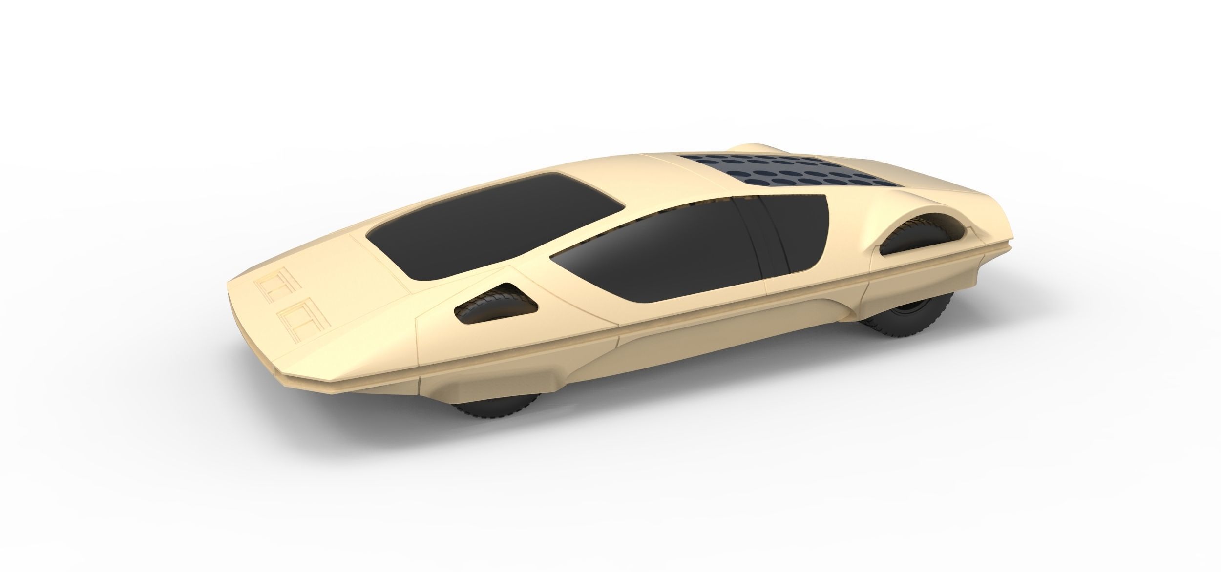pressofuso modello di concept car 1970 scala 1 24 hobby-fai da te auto il veicolo concetto giocattolo stampa stampabile sport gara racing hobby fai automotive 3D print model - Mito3D