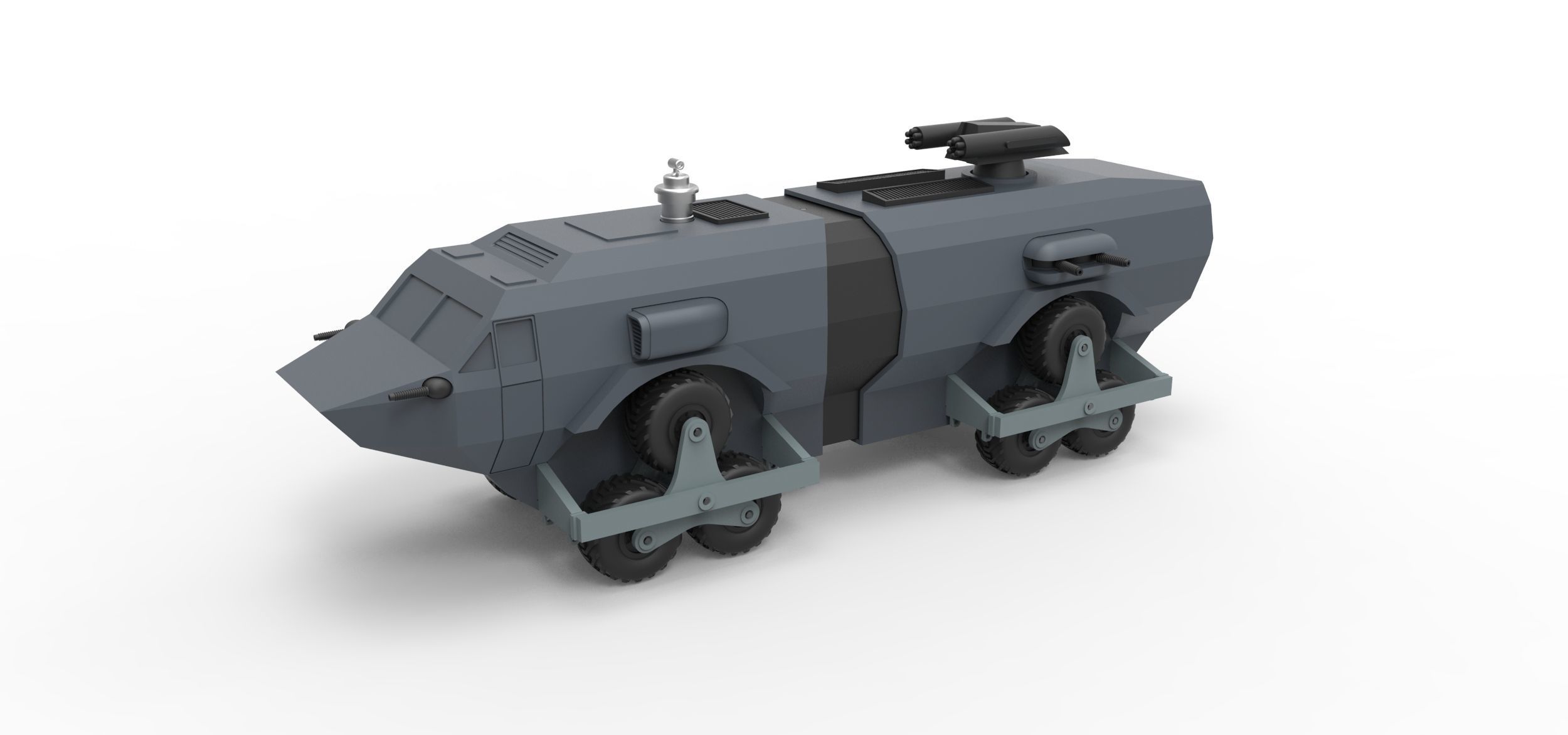 diecast-Modell landmaster damnation alley Maßstab 1 38 hobby-Heimwerker Fahrzeug diecast - Spielzeug drucken bedruckbar ist Film LKW Militär scifi Verdammnis Replikat hobby diy automotive 3D print model - Mito3D