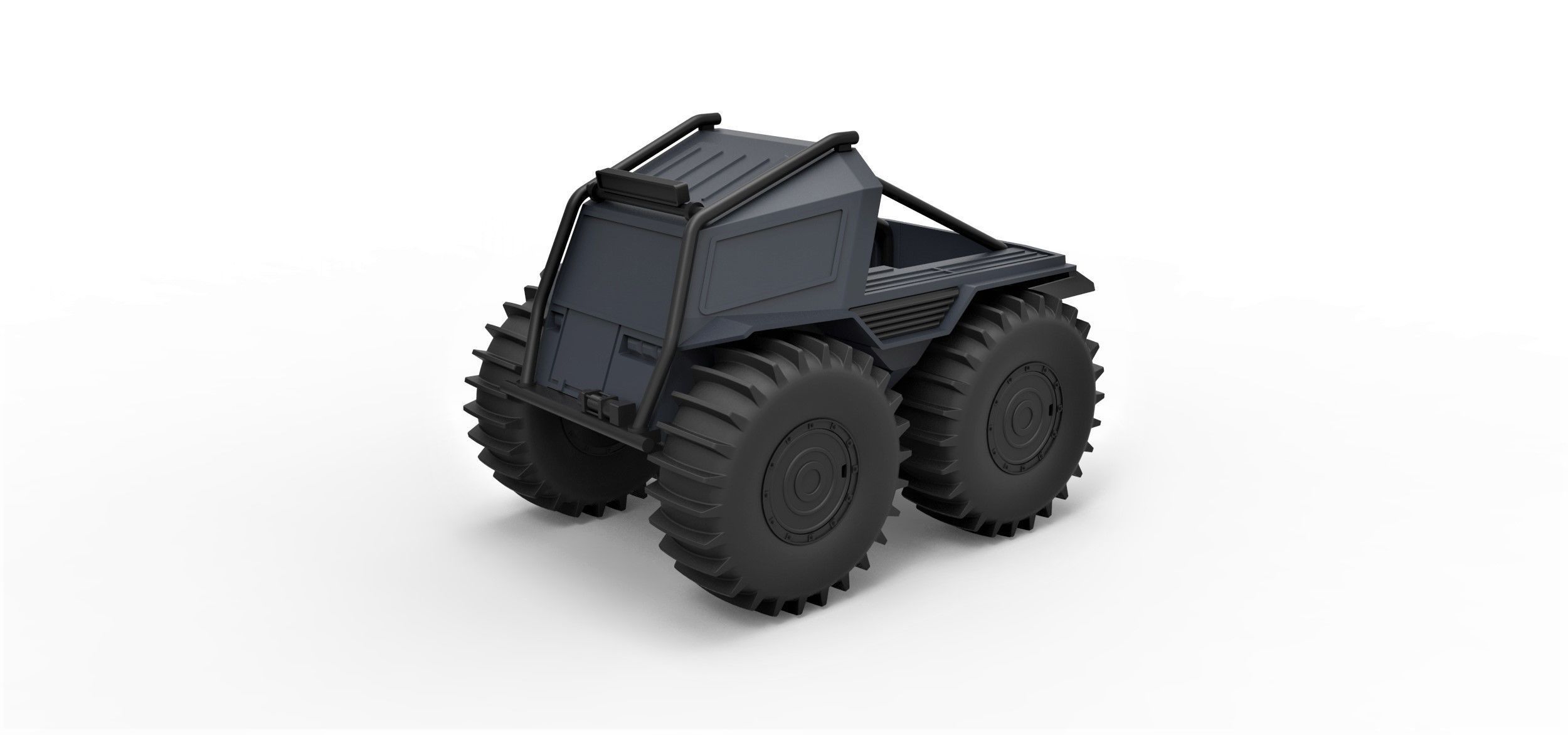 fundido presión modelo sherp recoger escala 1 to 24 vehículo camino terreno camión 4x4 awd canal televisión británico impresión imprimible juguete pasatiempo bricolaje diy automotor 3D print model - Mito3D