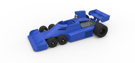 diecast-Modell tyrrell p34 Formel 1 Massstab 24 hobby-Heimwerker tyrrel Auto f1 oldschool Fahrzeug diecast - Spielzeug drucken bedruckbar ist skaliert sixwheeled Rennen racing Replikat hobby diy automotive 3d print model - Mito3D