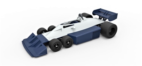diecast model tyrrell p34b formula 1 scale to 24 tyrrel car f1 oldschool vehicle toy print printable scaled sixwheeled race racing replica hobby diy miniatures vehicles 3d print model - Mito3D