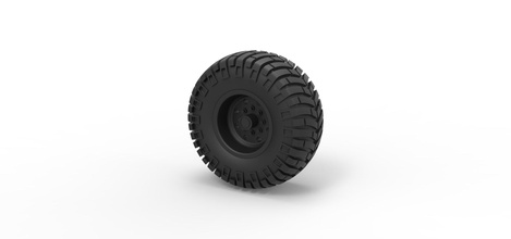 diecast offroad wheel 10 hobby-diy allterrain tire part car vehicle truck toy hobby diy automotive 3d print model - Mito3D