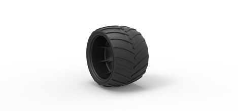diecast offroad wheel 13 hobby-diy allterrain tire part car vehicle truck toy hobby diy automotive 3d print model - Mito3D