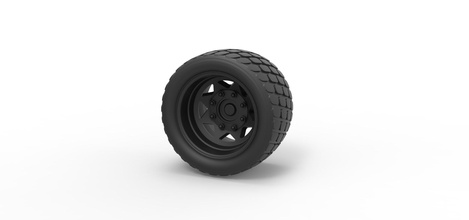 diecast offroad wheel 14 hobby-diy allterrain tire part car vehicle truck toy hobby diy automotive 3d print model - Mito3D