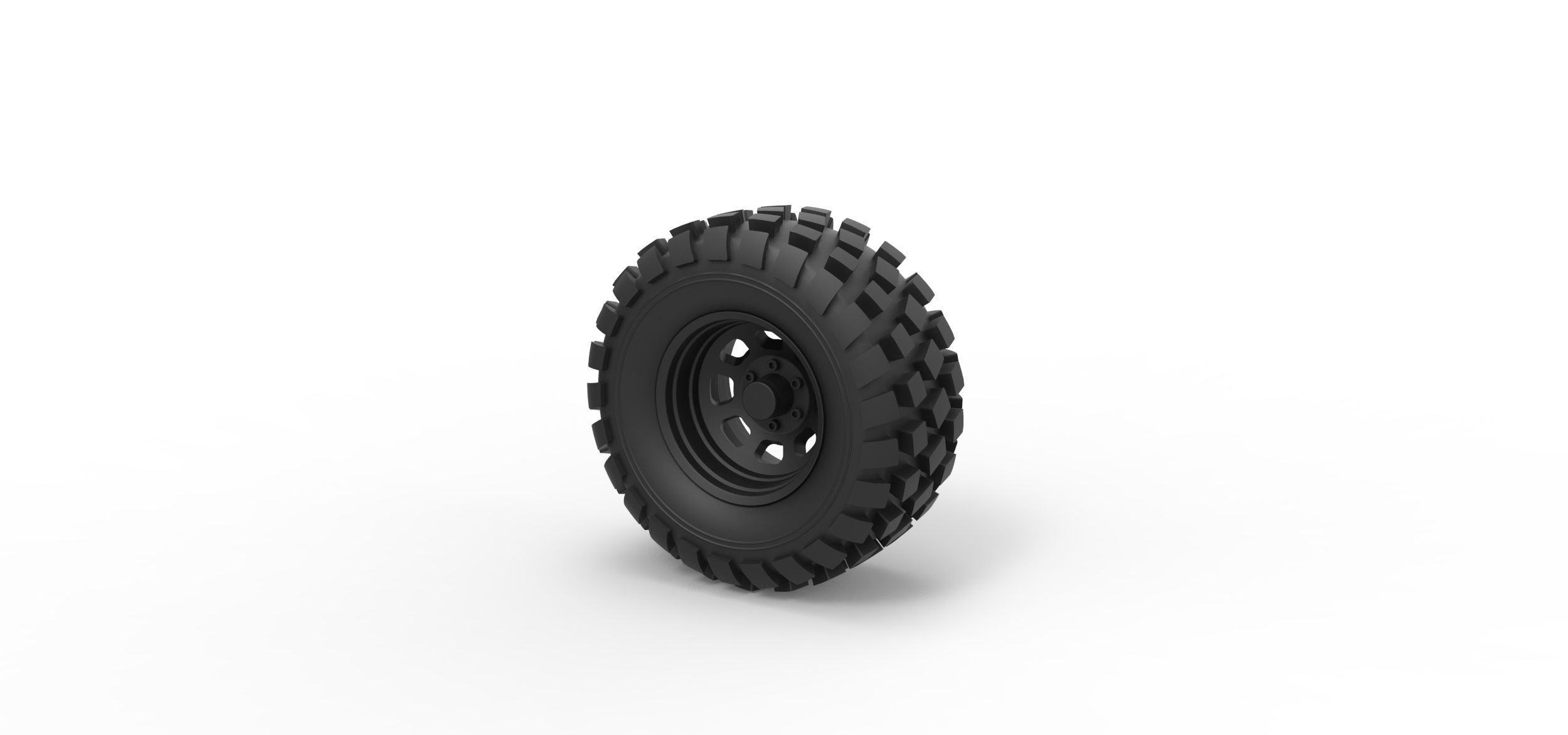 fundido a presión offroad rueda de 25 hobby-diy todo terreno la los neumáticos parte coche vehículo camión juguete hobby diy afición bricolaje automoción 3D print model - Mito3D