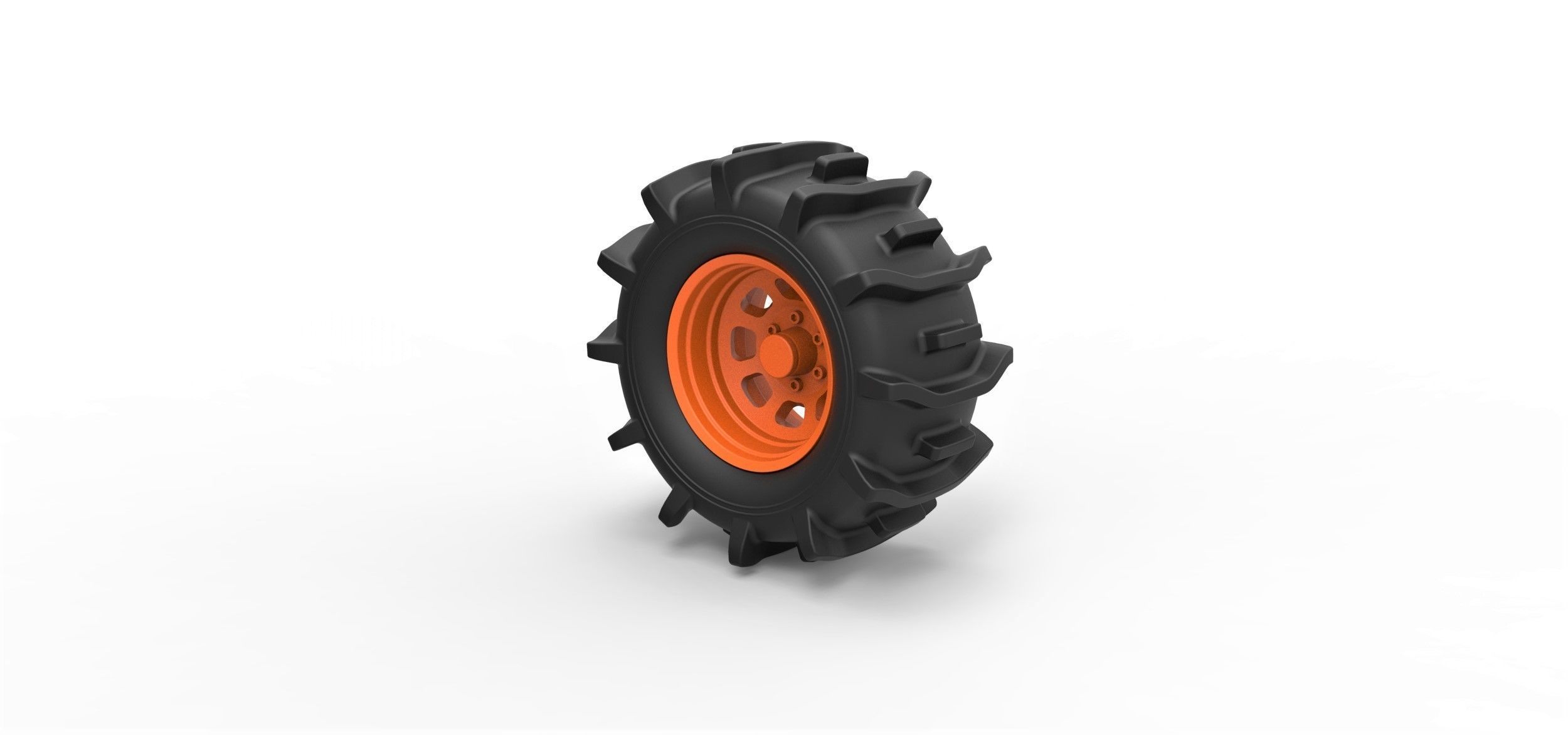 diecast offroad wheel 34 tire part vehicle print printable toy scaled hobby diy automotive 3D print model - Mito3D