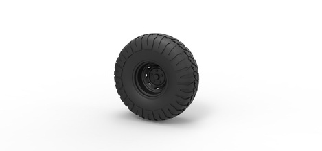 diecast offroad wheel 9 hobby-diy allterrain tire part car vehicle truck toy hobby diy automotive 3d print model - Mito3D