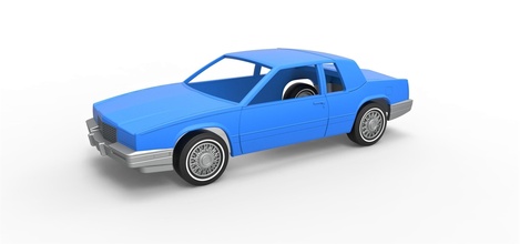 diecast concha rodas cadillac eldorado biarritz 1989 1 to 25 carro moda antiga clássico escala brinquedo impressão imprimível passatempo faça automotivo 3d print model - Mito3D
