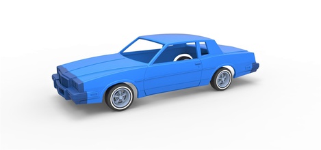 diecast shell wheels pontiac grand prix 1986 scale 1 to 25 car scaled oldschool oldschoolcar print printable toy hobby diy automotive 3d print model - Mito3D