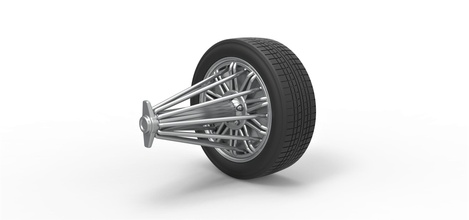 diecast laje roda escala 1 to 10 pneu carro moda antiga fio arame lajes slabwheel swanginwheel swangas brinquedo impressão imprimível passatempo faça automotivo 3d print model - Mito3D