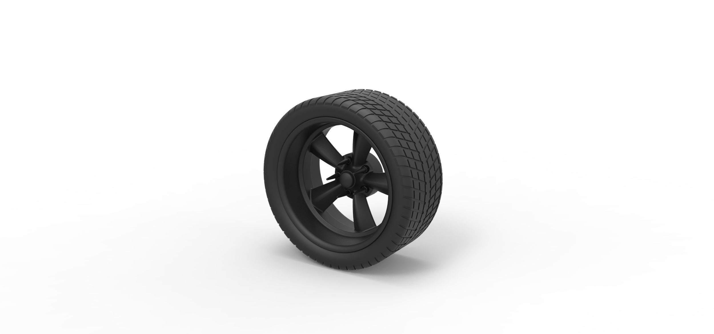 3 döküm spor tekerlek hobi-diy lastik bölüm araba araç oyuncak hobi diy Otomotiv 3D print model - Mito3D