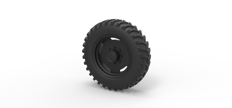 pressofuso trattore ruota pneumatico veicolo fuori strada per tutti i terreni passatempo fai settore automobilistico 3d print model - Mito3D