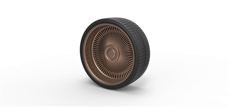 diecast fio roda 5 escala 1 10 pneu borda arame carro brinquedo impressão imprimível passatempo faça automotivo 3d print model - Mito3D