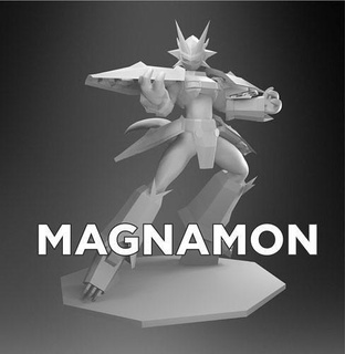 Digimon Magnaon 3d impressão modelo figura escultura estatueta anime criatura Veemon imprimível arte esculturas seg aventura digital monstro 3d print model - Mito3D