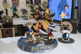 digimon tai wargreymon diorama bionic3d agumon figura acción weregarurumon garurumon digievolución 3d 3dprint anime juguete arte esculturas 3d print model - Mito3D