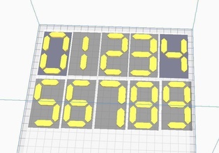 digitale numeri stampa modelli schermo conto rovescia orologio timer tecnologia numero simbolo allarme contare font passatempo fai 3d print model - Mito3D