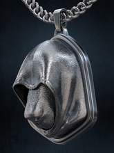 dog pendant digital resistance jewelry telegram vk durov silver gold metal bling black hood pendants 3d print model - Mito3D