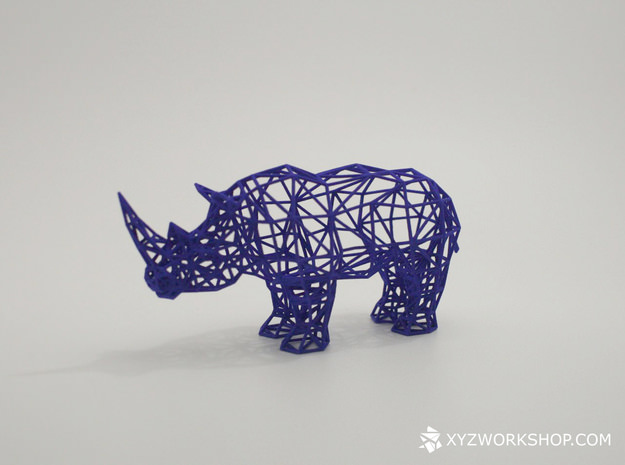 digital safari- rhino small safari rhinoceros african zoo savannah africa wild art sculptures 3D print model - Mito3D