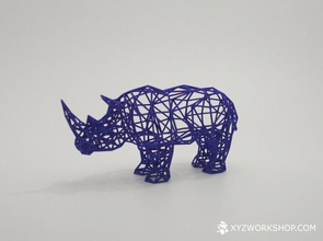 dijital safari gergedan küçük afrikalı hayvanat bahçesi savana afrika vahşi sanat heykeller 3d print model - Mito3D
